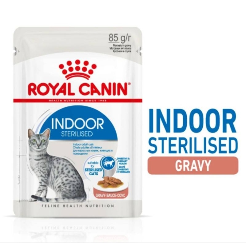 Royal Canin Indoor Pouch GRAVY 85g×12ซอง อาหารเปียก แมวเลี้ยงในบ้านเกรวี