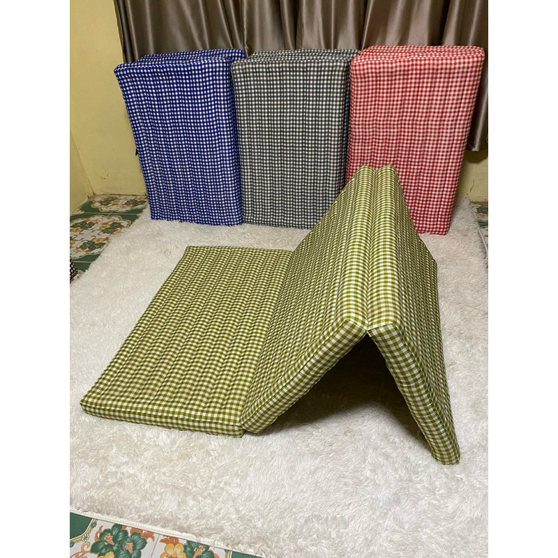 ที่นอน3.5ฟุตลายสก๊อต มินิมอล ขนาด110*180*8cm ยัดนุ่นแท้100%