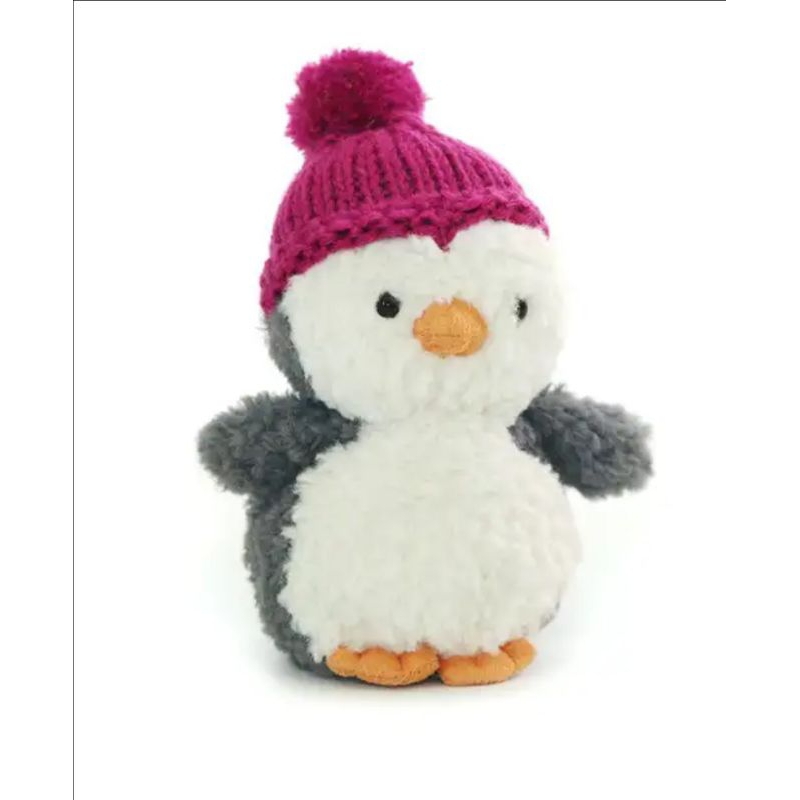 เพนกวินเจลลี่แคท Jellycat Wee Winter Penguin with Fuchsia Pink Hat

