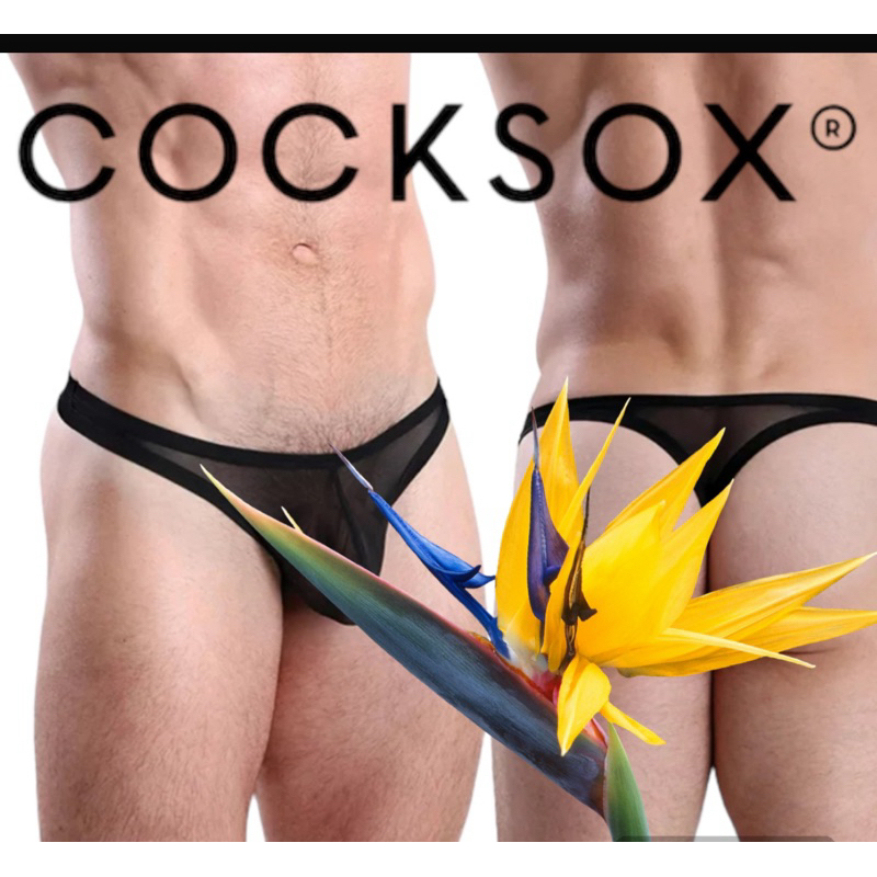 กางเกงในชาย Cocksox Thong สีดำ ซี-ทรู size S-XL