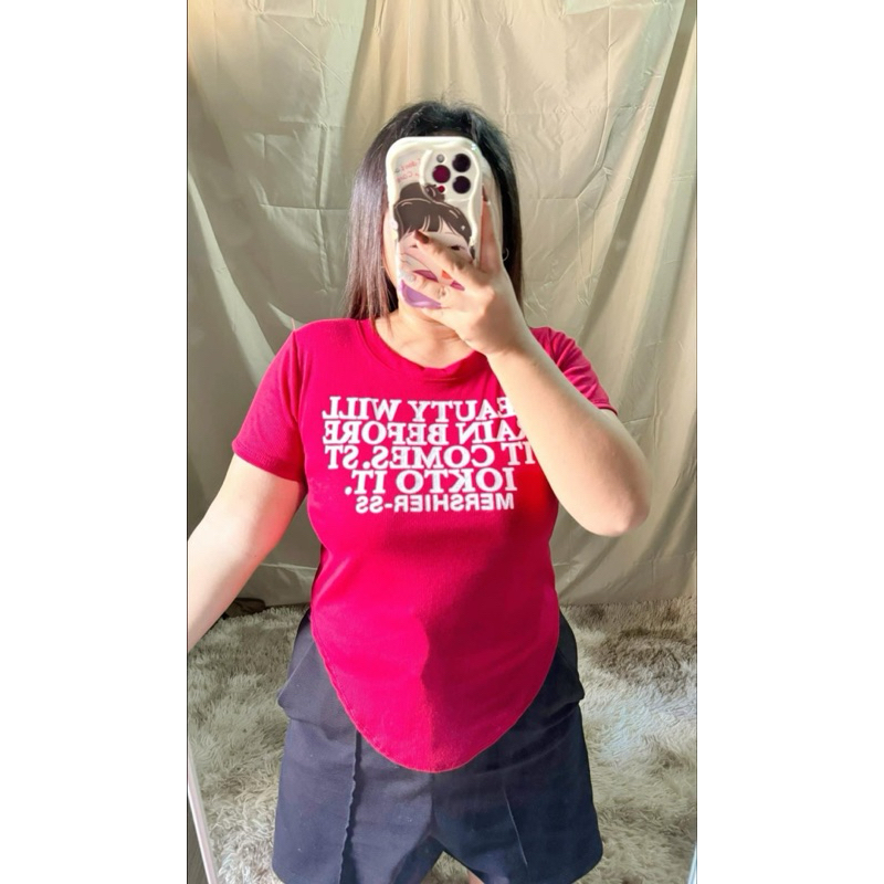 ✅ถูกที่สุด เสื้อสาวอวบ อก36-46 สดรีนลาย เอววีใส่แล้วดูมีเอว💕 (A51) - รูปที่ 2