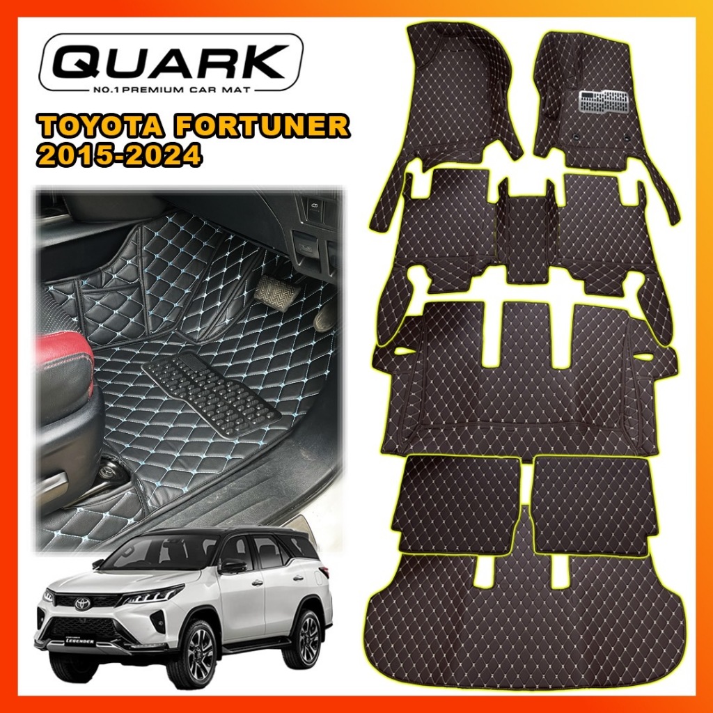 (รับประกัน2ปี) พรม6D FORTUNER ทุกโฉม แท้ รุ่นหนา ตรงรุ่น (ฟรีแถม4) QUARKของแท้