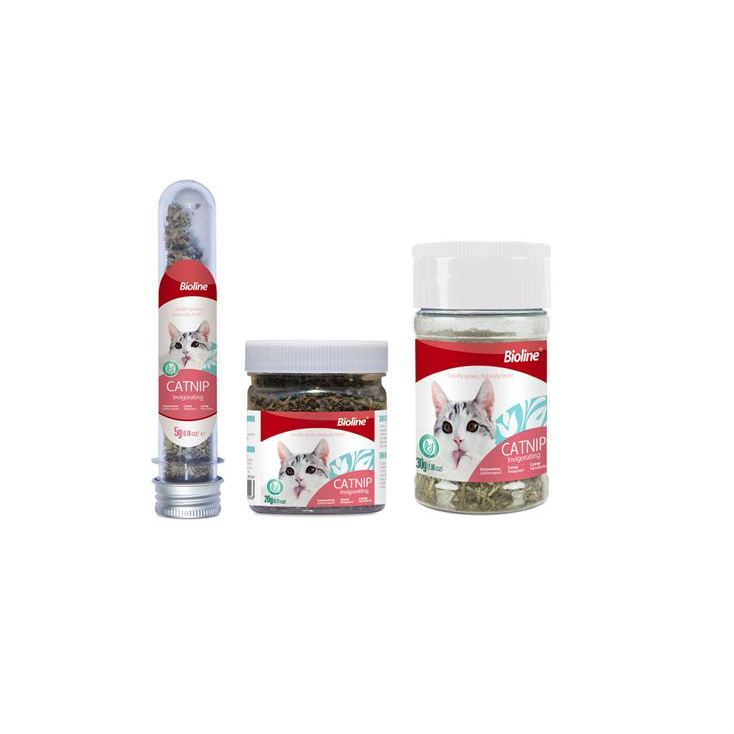 Bioline catnip กัญชาแมว แคทนิปโรยอาหาร ของเล่นแมว คลายเครียดแมว