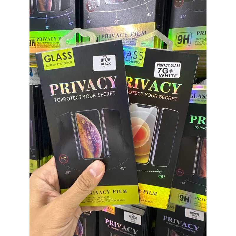 💖ฟิล์มกระจก กันมอง กันเสือก เต็มจอ PVT รุ่ง IP6 IP7 IP8 IP6 plus IP 7 plus IP 8 plus