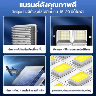 ซื้อ 1 แถม 1 ไฟโซล่าเซลล์ 600000W ไฟถนนโซล่าเซลล์ solar light โซล่าเซลล์ กันน้ำ IP67 ป้องกันฟ้าผ่า สปอร์ตไลท์ LED