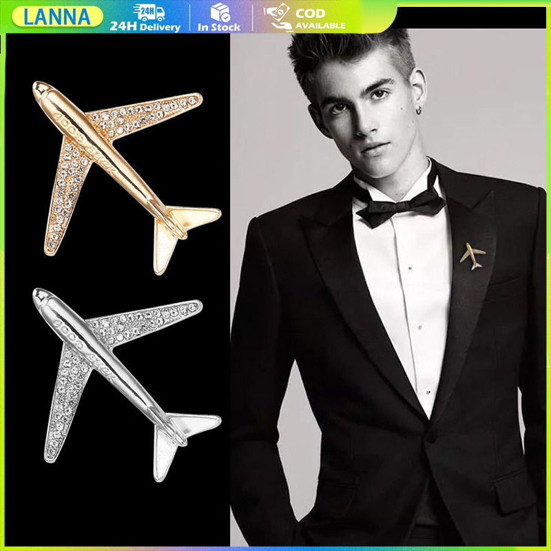 สินค้ามีคุณภาพ เครื่องประดับ อุปกรณ์เสริม เข็มกลัด รูปเครื่องบิน สำหรับประดับเสื้อ