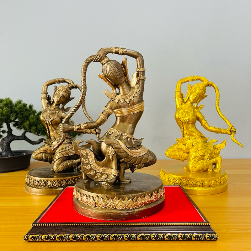 พระแม่ธรณี แร่เหล็กน้ำพี้ ขนาดฐาน 5.5 นิ้ว สูง 9 นิ้วแถมฟรีฐานรอง - รูปที่ 6