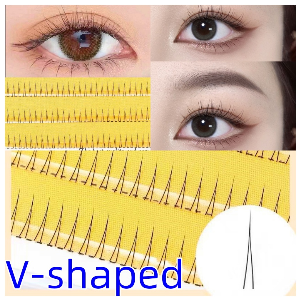 V-shaped lower eyelashesขนตาล่างรูปตัว Vเหมาะสำหรับการแต่งหน้าในชีวิตประจำวัน, การต่อขนตาส่วนบุคคลของร้านเสริมสวย, อุปกร