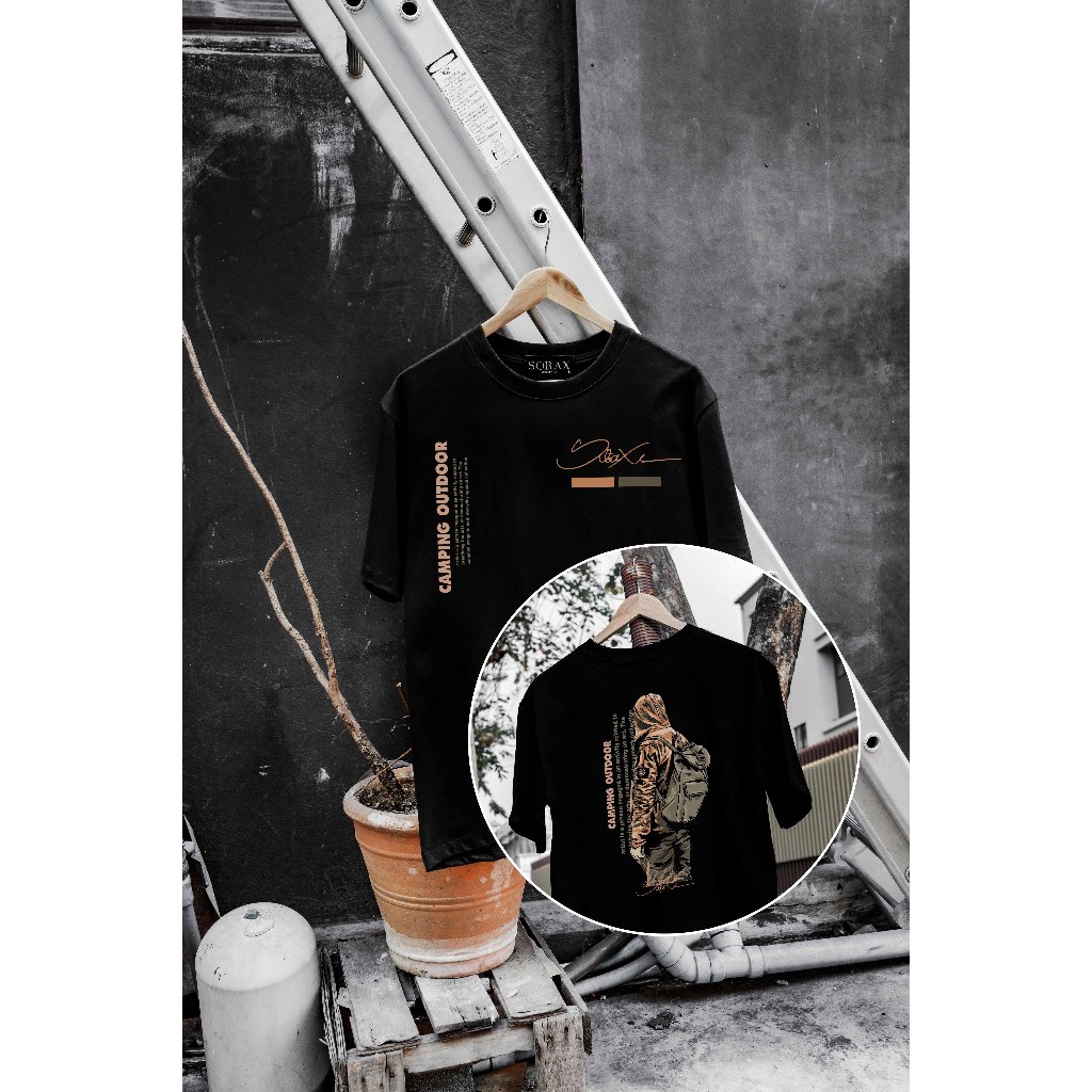 (พร้อมส่ง)เสื้อยืด Outdoor Adventure ผ้า Cotton เกรดส่งออก S95