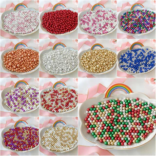 เม็ดมุกเงาวาวแต่งเค้ก คัพเค้ก เบเกอรี่ 25 / 50/ 100 สีสวย ราคาถูก Sugar Sprinkles เม็ดมุกแต่งเค้ก น้ำตาลแต่งเค้ก