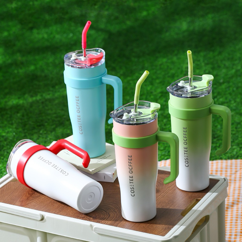 1200ML แก้วเก็บอุณหภูมิ PANDA ขนาด 40OZ ของแท้ แก้วเก็บอุณหภูมิร้อน/เย็น