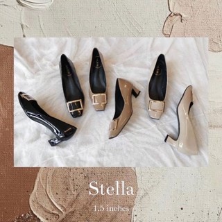 Stella ส้น 1.5 นิ้ว คัชชูหุ้มส้น หนังแก้ว look at we