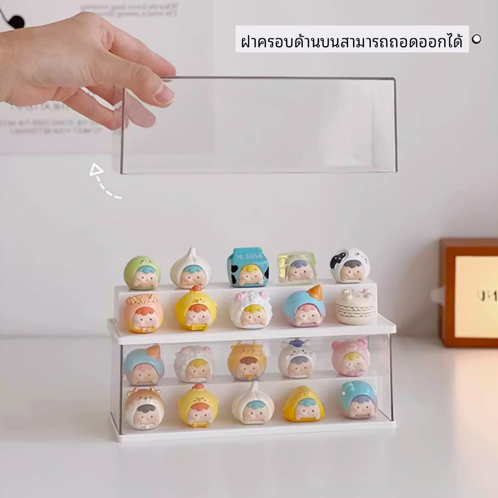 กล่องโชว์โมเดล กล่องเก็บฟิกเกอร์  ตู้ใส่โมเดล แบบขั้นบันได บันไดในตัว วางเป็นชั้นๆ กันฝุ่น กันน้ำ และมีความโปร่งใสสูง