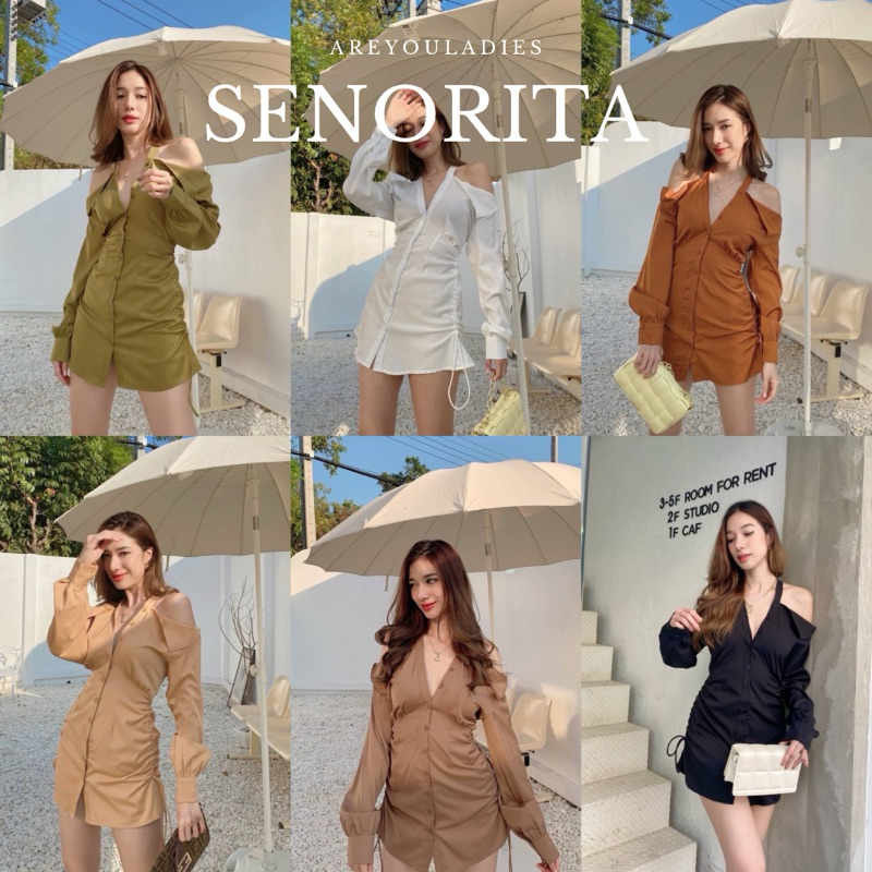 NO.160 SENORITA DRESS มินิเดรสคล้องคอ ดีเทลผูกหลัง