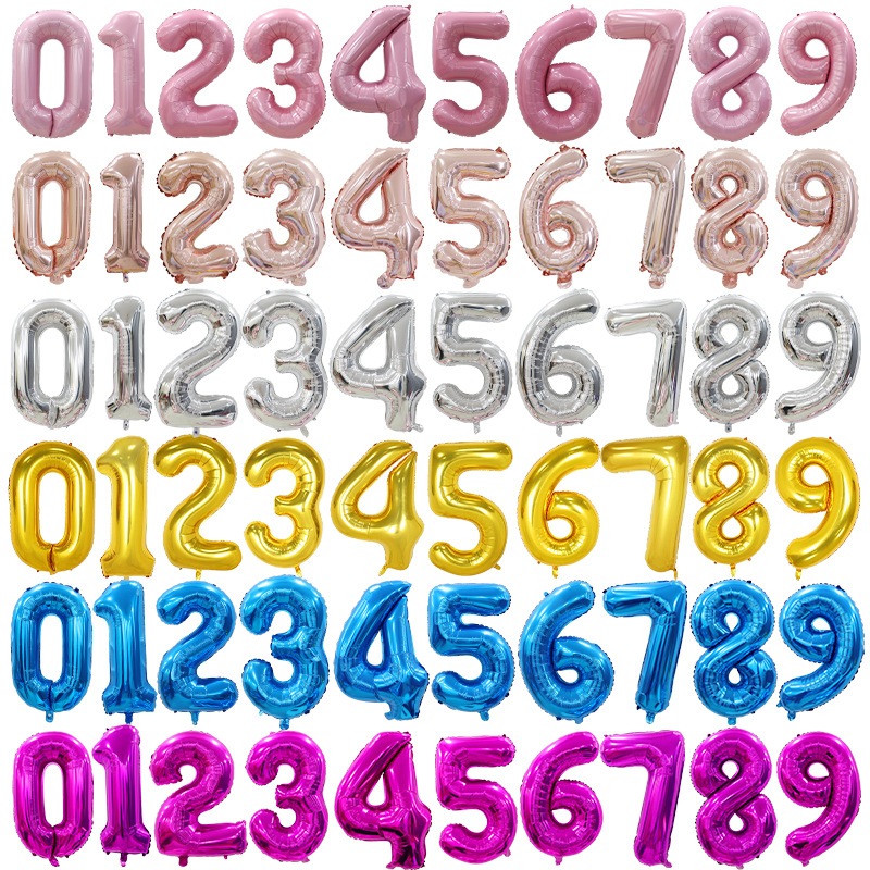 A962 ลูกโป่งตัวเลข ฟอยล์ ขนาด 32 นิ้ว *ลดล้างสต็อก ไม่รับเปลี่ยนคืน* พร้อมส่งในไทย