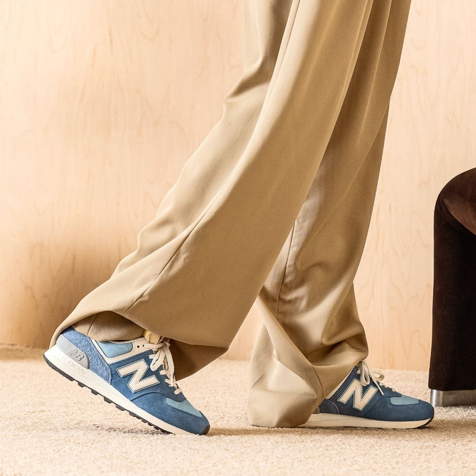New Balance รองเท้าผ้าใบ รองเท้าลำลอง NB UX 574 Blue Laguna U574RCA (3500)