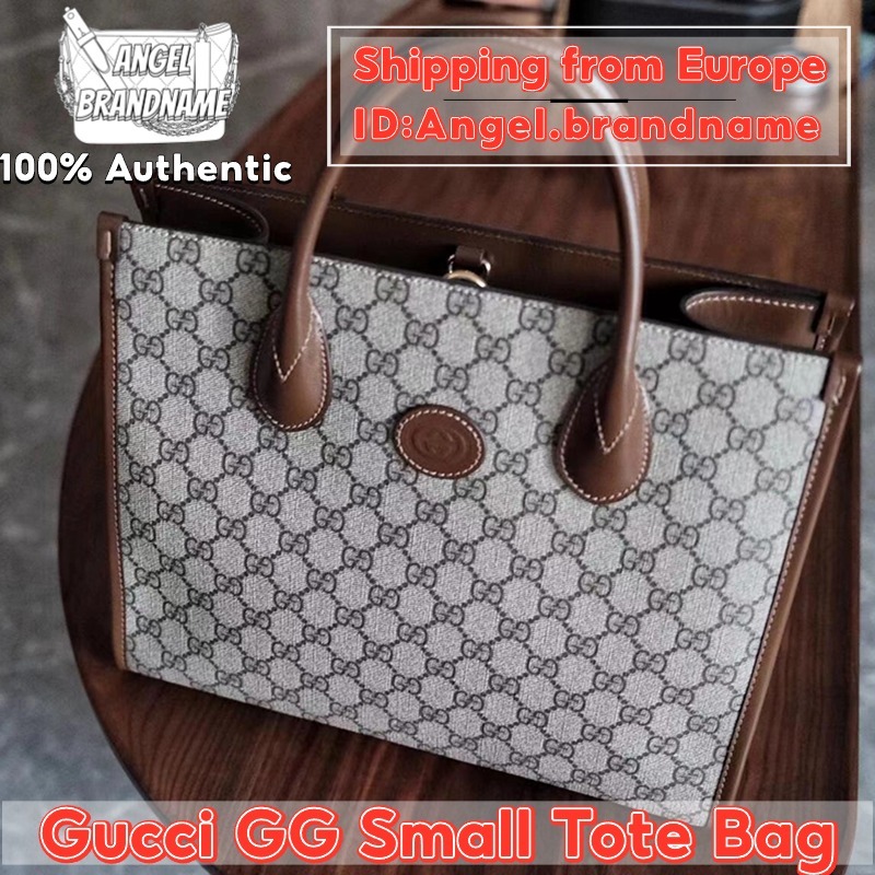 👜กุชชี่ GUCCI GG Small Tote Bag กระเป๋า สุภาพสตรี/กระเป๋าสะพายไหล่
