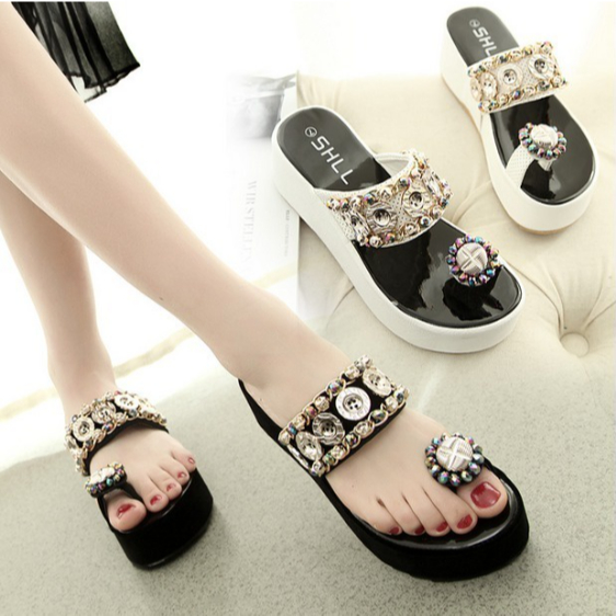 🔥รองเท้าส้นตึก รองเท้าส้นเตารีดสตรี แฟชั่นเกาหลี สูง 2 นิ้ว Size 35-40 G244