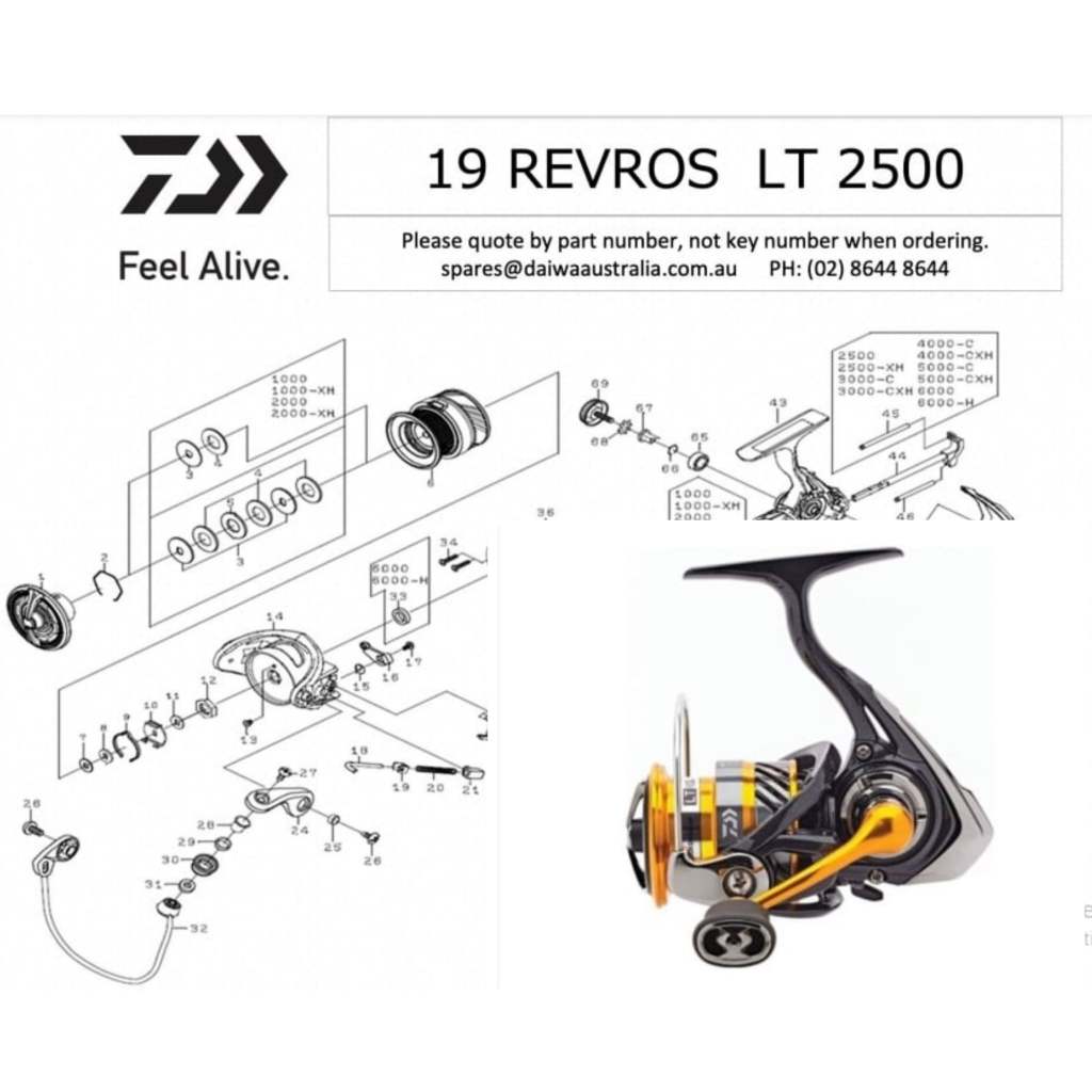 อะไหล่รอก DAIWA REVROS LT 2500