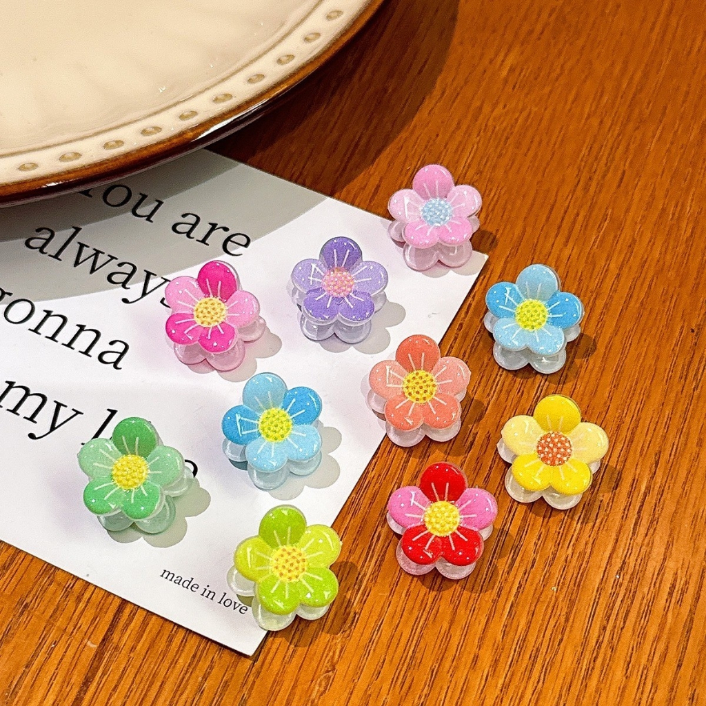 กิ๊บติดผม ร้านสุ่มสีให้ค่ะ  ลายดอกไม้สีแคนดี้ ลายการ์ตูน หวานน่ารักมินิ สไตล์เกาหลี