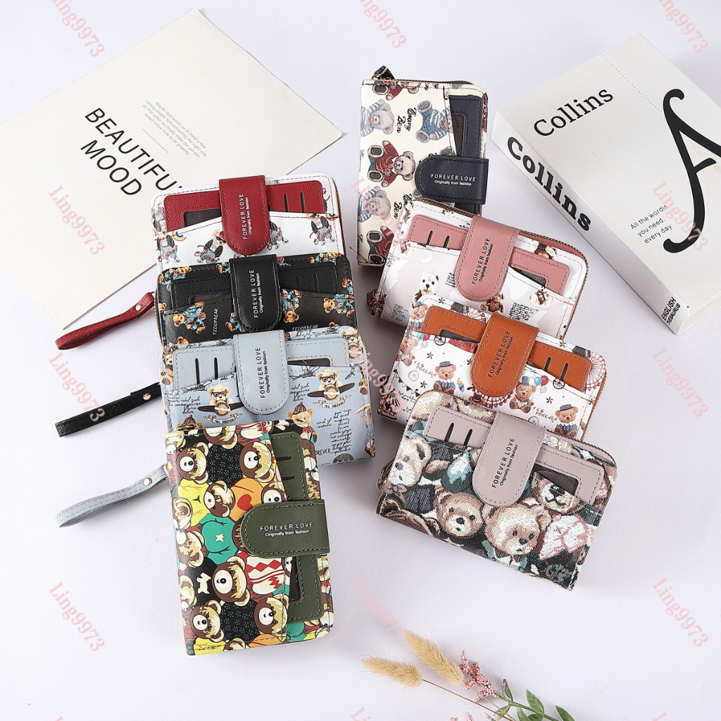 9281# กระเป๋าสตางค์2พับกลางใบกลาง กระเป๋าสตางค์  กระเป๋าสตางค์ผู้หญิง2พับ+ช่องซิป