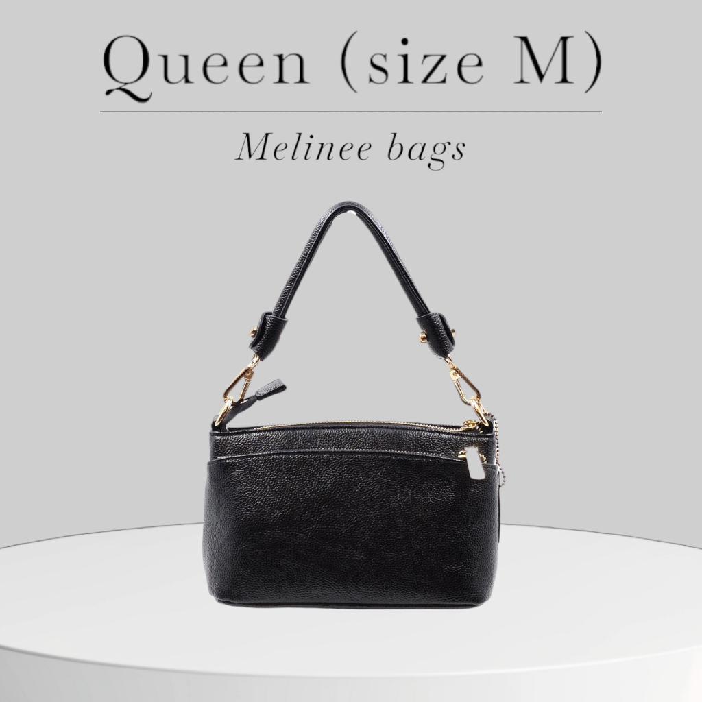 MLN bags กระเป๋าถือผู้หญิง กระเป๋าถือสามซิป รุ่น Queen (ไซส์M) ขนาด 24*10*12 cm