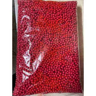 ลูกปัด พลาสติก ทรงกลม ขนาด 6 มิล รวมสีหลายสี ขาว ครีม ชมพู ส้ม เหลือง แดง เขียว
