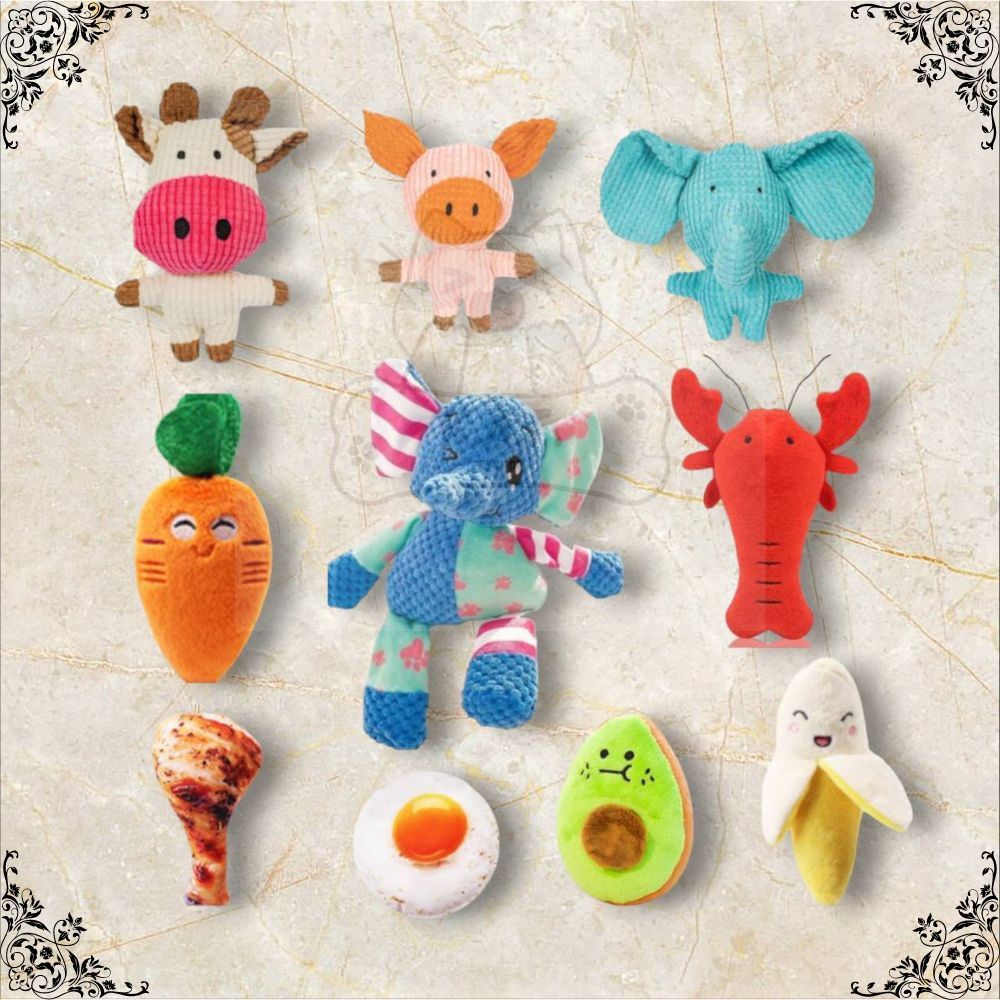 (T02)พร้อมส่งจากไทย!! ตุ๊กตาขัดฟัน ของเล่นสัตว์เลี้ยงแสนน่ารัก sizeกลาง-ใหญ่ มีหลายแบบ พร้อมให้น้อลๆได้เป็นเจ้าของ