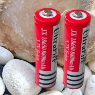 ถ่านชาร์จ หัวนูน สีแดง JX 18650 8800 mAh 3.7v Li-ion