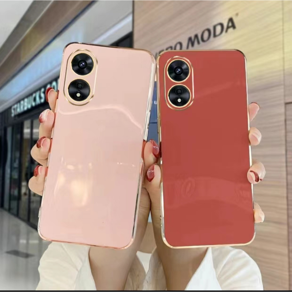 เคส tpu ขอบทอง oppo reno8t a78 a58 a17/a17k reno7z/8z