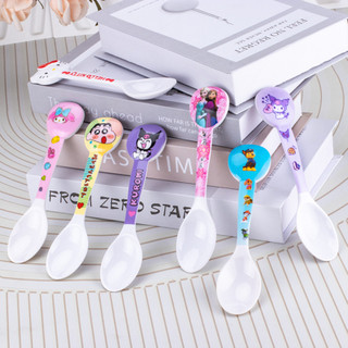 พร้อมส่ง💕 ช้อนเมลามีน ช้อนเด็ก ลายการ์ตูน | Bluerubystore