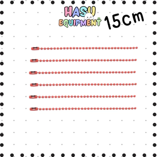 HasuEquipment 1 เส้น โซ่ไข่ปลา 15cm ขนาดเม็ด 2.4mm สำหรับทำพวงกุญแจ DIY Hasu Equipment [BC15]