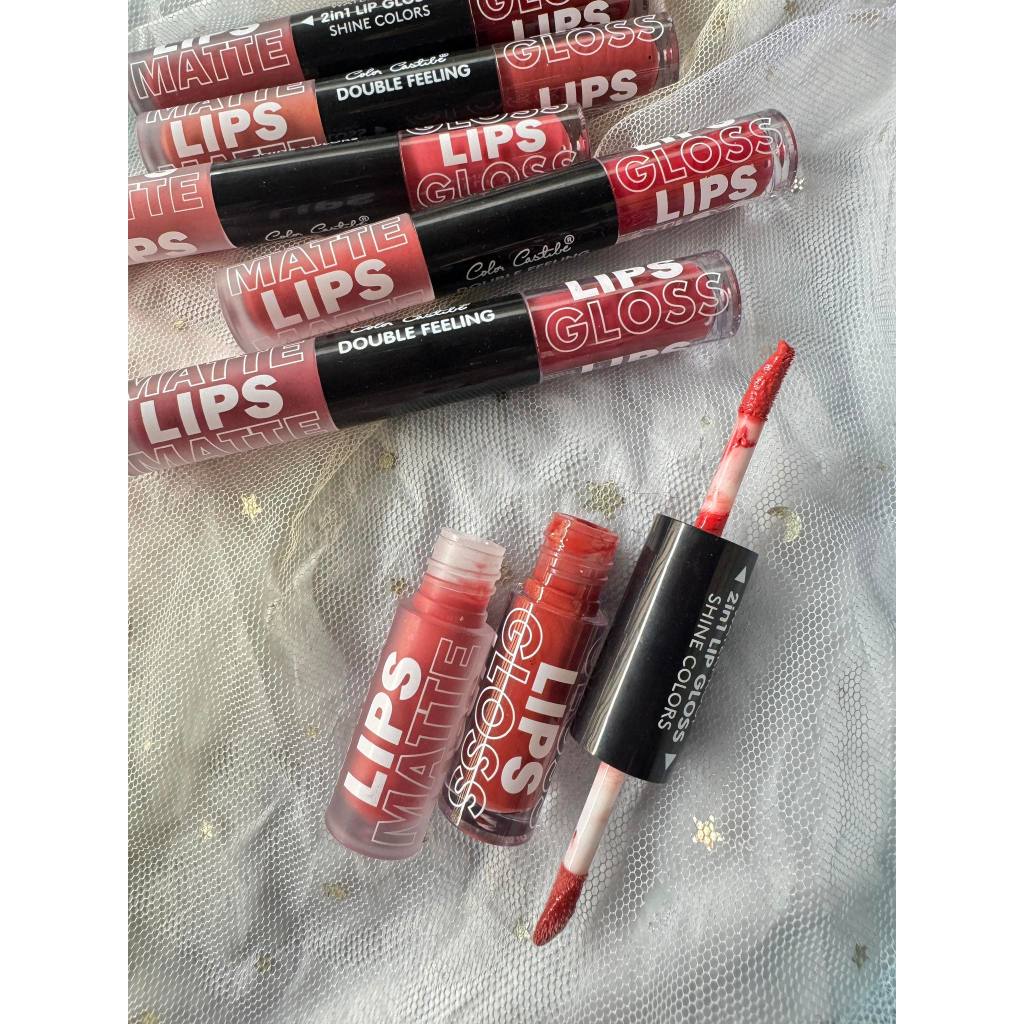 แท่งละ17บาท ลิปสติก 2 หัว 2 in 1 ลิปสติกที่มี 2 เนื้อสัมผัสในแท่งเดียว ด้านหนึ่งเป็นลิปแมตต์ พิกเมนต์แน่น เกลี่ยง่าย