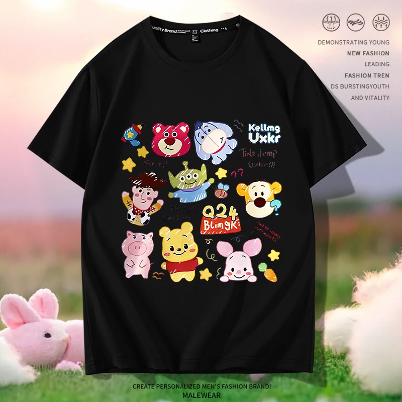 D801(พร้อมส่งทุกสี）เสื้อยืดแขนสั้น ผ้านุ่มใส่สบายฯ มี7สีหลายไซส์เลือกได้ S-3XL