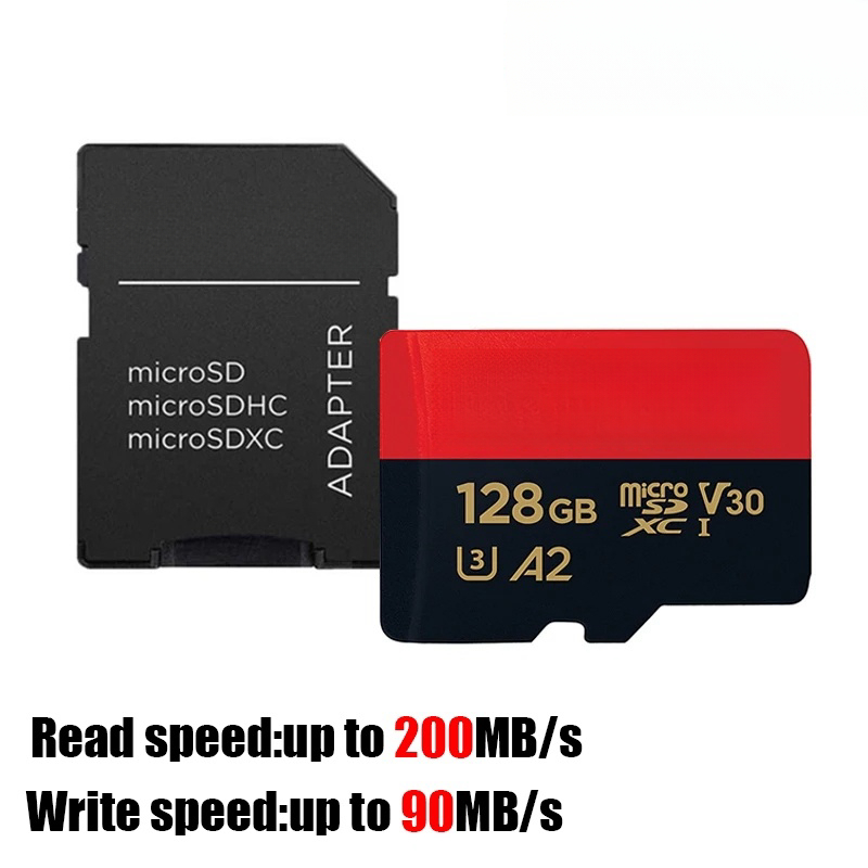 คลังสินค้า Extreme Pro SD Card 1TB 512GB 256GB 128GB 64GB 32GB 16GB  การ์ดหน่วยความจำ SDXC UHS-I U3 A2 V30อะแดปเตอร์