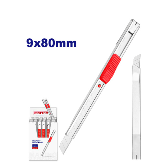 EMTOP มีดคัตเตอร์ สแตนเลส ขนาด 9x80 มม. รุ่น ESNK09001 ( Cutter ) คัทเตอร์*งานคุณภาพสูง*