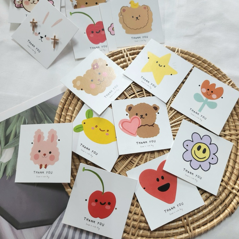 แป้นต่างหู ลายน่ารักมากๆ สำหรับต่างหูเล็ก 5 cm แพ็ค 54 ชิ้น รหัส set10