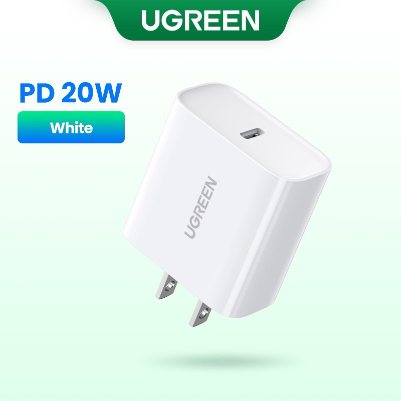 แท้ UGREEN ปลั๊กชาร์จไว USB C 20W PD 3.0 สําหรับ iPhone16 15 14 13 12 Pro Max Galaxy Pixel 4 3 iPad Mini