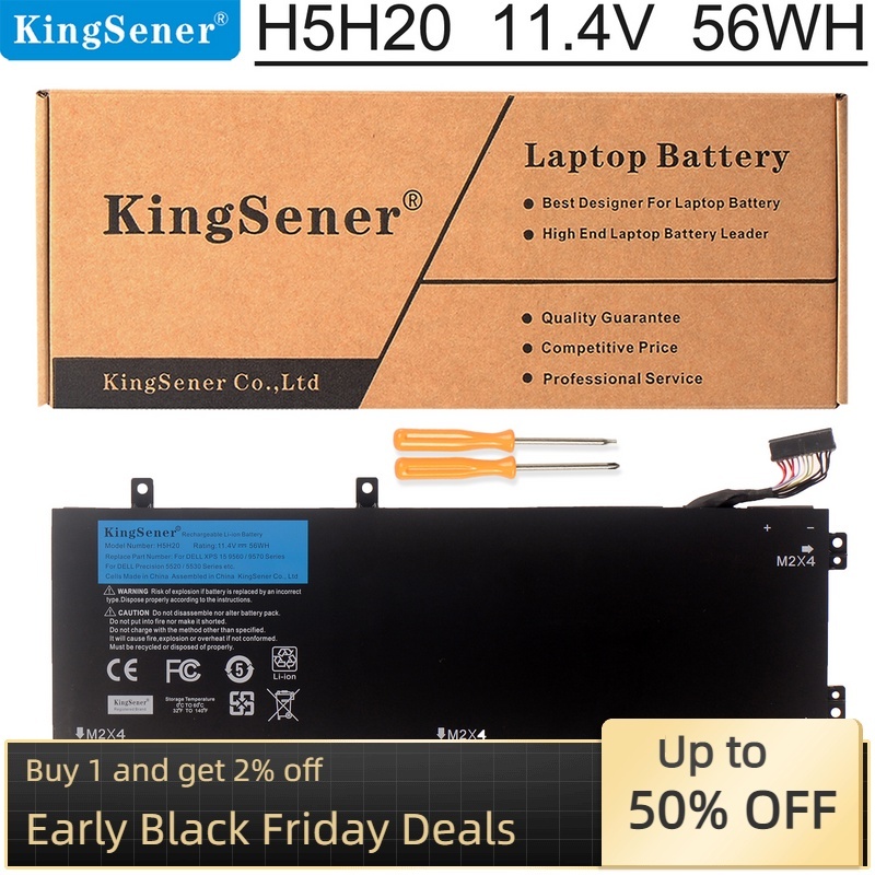 H5H20 Laptop Battery For DELL XPS 15 9560 9570 15-9560-D1845 Precision M5520 5530 M7R96 05