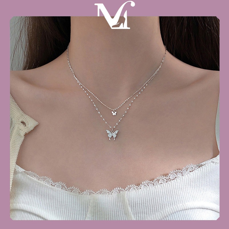 [พร้อมส่งจากไทย] สร้อยคอจี้รูปผีเสื้อสวยงามมีสไตล์ คุณภาพสูง เทรนด์สไตล์เกาหลี สร้อยคอแฟชั่น หลากหลายสไตล์ให้เลือก