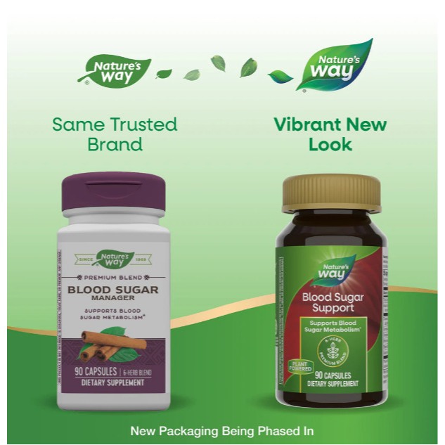 Nature's Way Blood Sugar Support 90 แคปซูล รักษาระดับน้ำตาลในเลือด