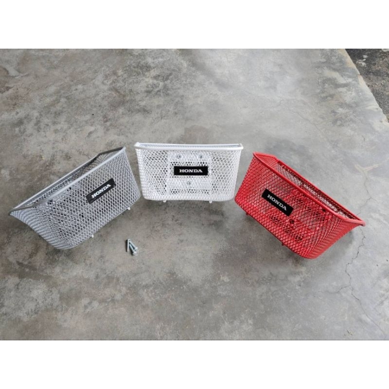 ตะกร้าหน้ารถ WAVE โลโก้ HONDA ทำสี รถ W125 R/S W125i บังลม W100S-05 W110 เก่า