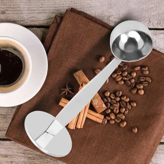 MAYA Coffee ช้อนตวงกาแฟ เอสเพรสโซ่ พร้อมเทมเปอร์กดกาแฟ ขนาด 10 กรัม 1 ชิ้นช้อนตักผงกาแฟ ที่กดกาแฟ สีดำ