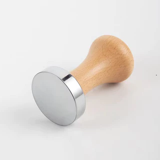 MAYA Coffee Tamper สแตนเลส 430 ก้านไม้แท้ สำหรับอัดกาแฟ espresso ขนาด 51/58mm มีสองสี (tamperที่มืออาชีพเลือกใช้) แทมเปอ