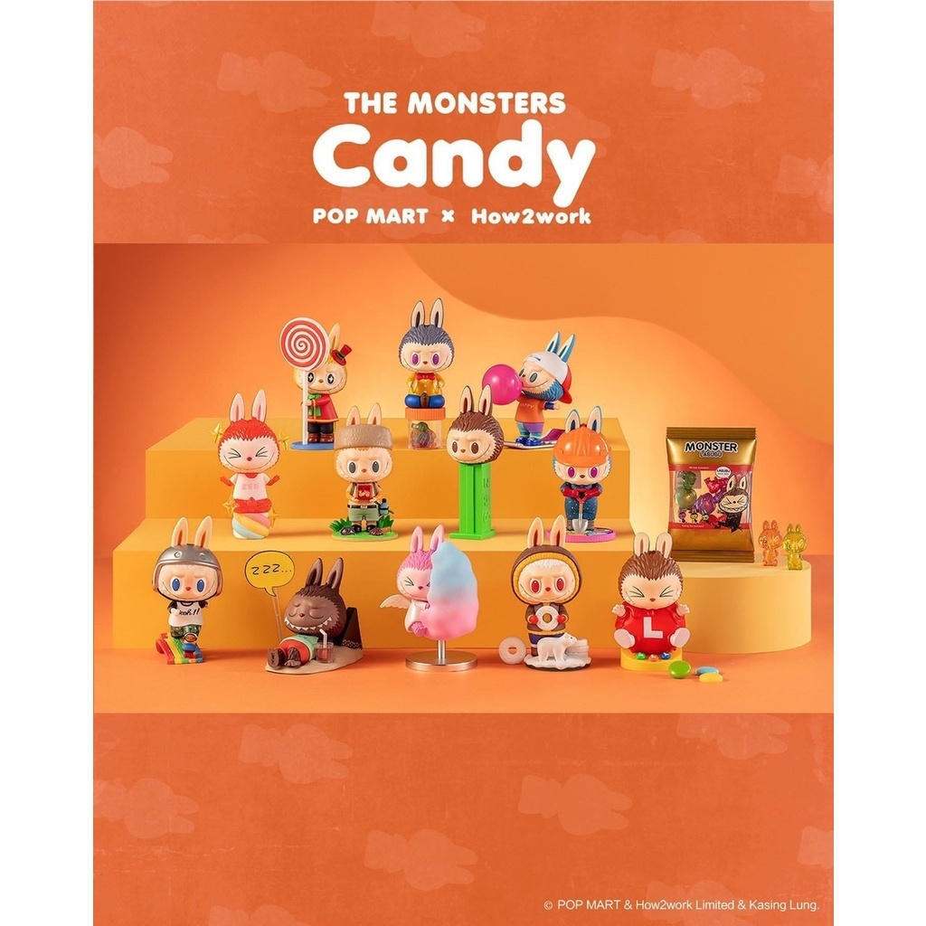🌸ส่งฟรี🌸 พร้อมส่งในไทย 🇹🇭 POP MART Labubu The Monsters Candy series ลิขสิทธิ์แท้ Kasing Lung PopMart How2work ของสะสม