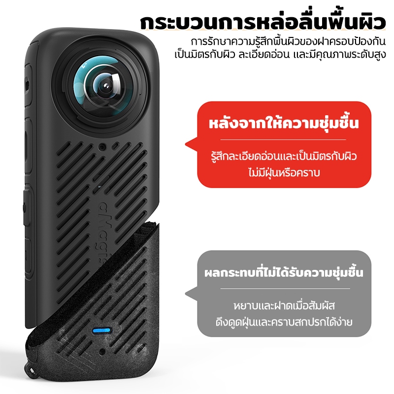 Insta360 X4 เคสซิลิโคน ป้องกันฝุ่น เคสซลิโคน Lens Cap Silicone Protective Case Cover For Insta360 X4 อุปกรณ์เสริมกล้อง