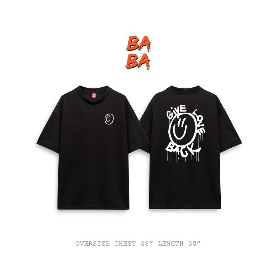 BABA | เสื้อยืด Oversize อก48”ผ้า Cotton Heavy Premium ลาย Give love - 364