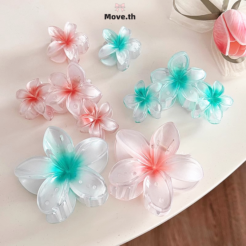 ในไทย-พร้อมส่ง กิ๊บติดผม ดอกไม้ กิ๊บติดผมฉลาม ใหญ่ INSสไตล์เกาหลี สำหรับผู้หญิง สําหรับมัดผมหางม้า วันหยุดพักผ่อน-Move