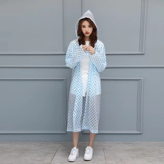 เสื้อกันฝนลายจุด EVA ผ้าไวนิล Free Sizeผู้ใหญ่ ราคาถูก น้ำหนักเบา พกพาสะดวก ทนทาน ไม่ขาดง่าย