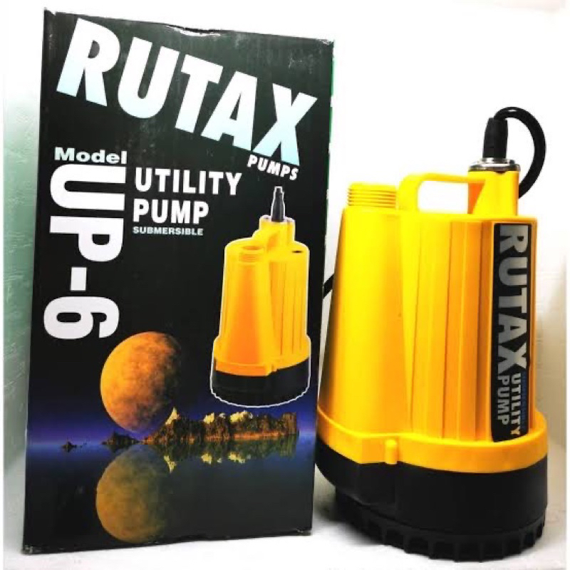 ปั๊มแช่พลาสติก 1/8 PT 3/4x1" RUTAX UTILITY PUMP รหัส EP001